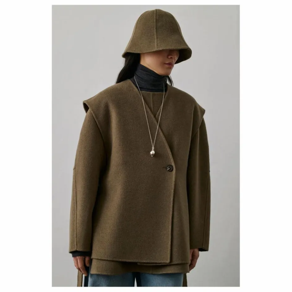 Outlet Soeur Veste Sans Manches Evasion Laine | Beige foncé