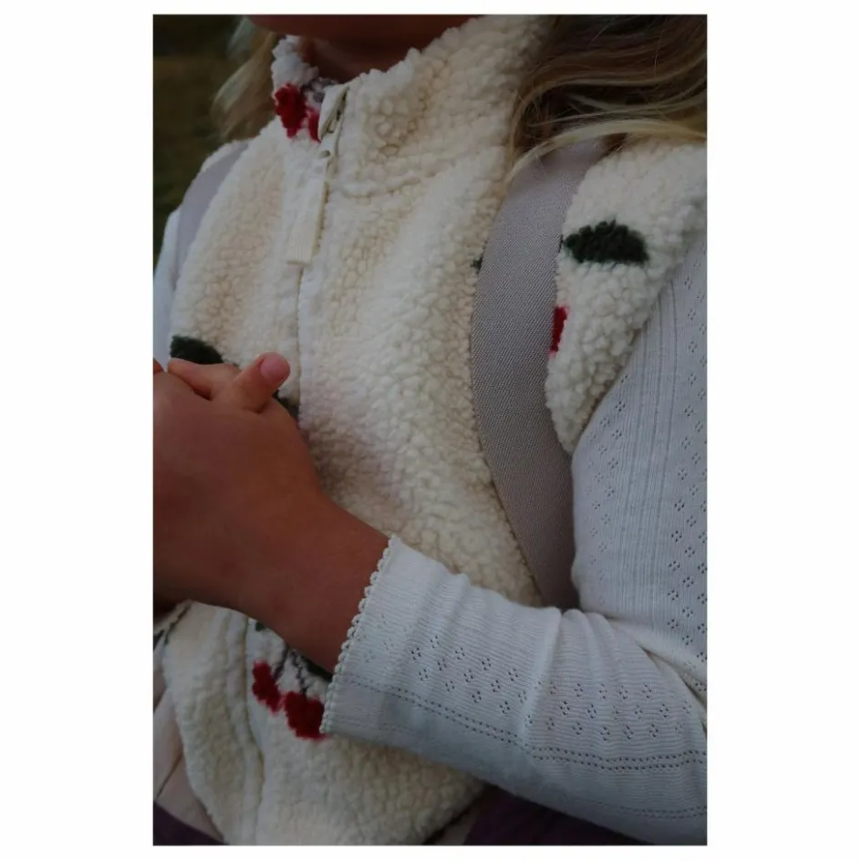 Enfant Konges Sløjd Manteaux, Blousons|Manteaux, Blousons, Pilotes*Veste Sans Manches Façon Sherpa Jody Cerises Fibres Recyclées |