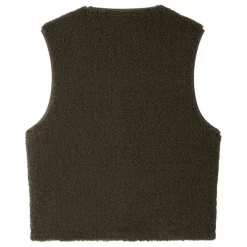 Outlet Bonpoint Veste Sans Manches Façon Sherpa Junior | Vert foncé