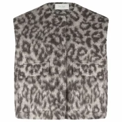 Femme By Bar Vestes, Blousons*Veste Sans Manches Maggie Léopard Laine |