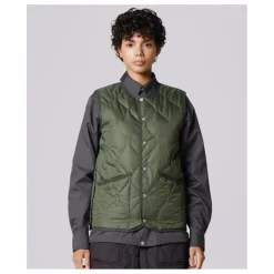Hot Taion Veste Sans Manches Military Unisexe | Kaki foncé