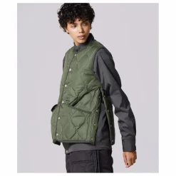 Hot Taion Veste Sans Manches Military Unisexe | Kaki foncé