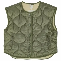 Best brunobruno nation Veste Sans Manches Réversible Molly Fibres Recyclées | Vert kaki