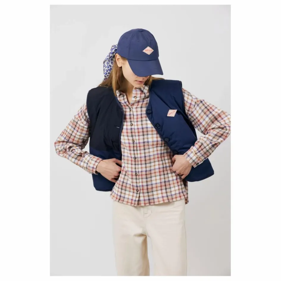 Hot a.p Veste Sans Manches Réversible Georgina | Bleu marine