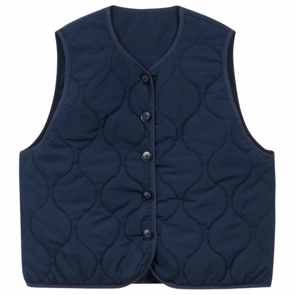 Hot a.p Veste Sans Manches Réversible Georgina | Bleu marine