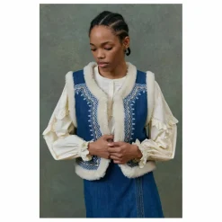 Best Veste Sans Manches Réversible Figara Denim - Collection Femme | Femme Vestes, Blousons