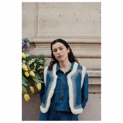 Best Veste Sans Manches Réversible Figara Denim - Collection Femme | Femme Vestes, Blousons