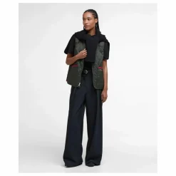 Online Barbour Veste Sans Manches Réversible My | Vert foncé