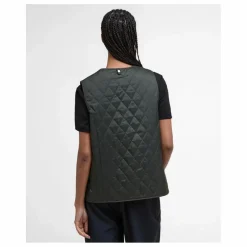 Online Barbour Veste Sans Manches Réversible My | Vert foncé