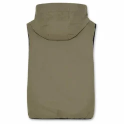 Discount AO76 Veste Sans Manches Réversible Façon Sherpa Teddy | Vert olive