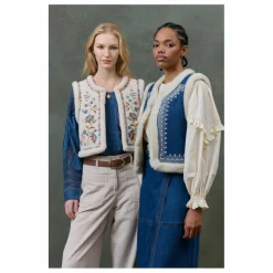 Hot Veste Sans Manches Réversible Renée Double Gaze Coton Bio - Collection Femme | Femme Vestes, Blousons