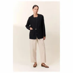 Leon & Harper Veste Vafi Rayée Laine ||Femme Vestes, Blousons
