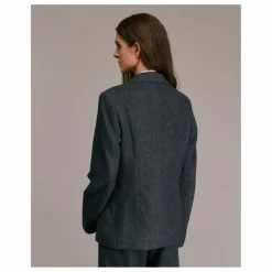 Clearance Diega Veste Vorado Rayée Laine | Gris