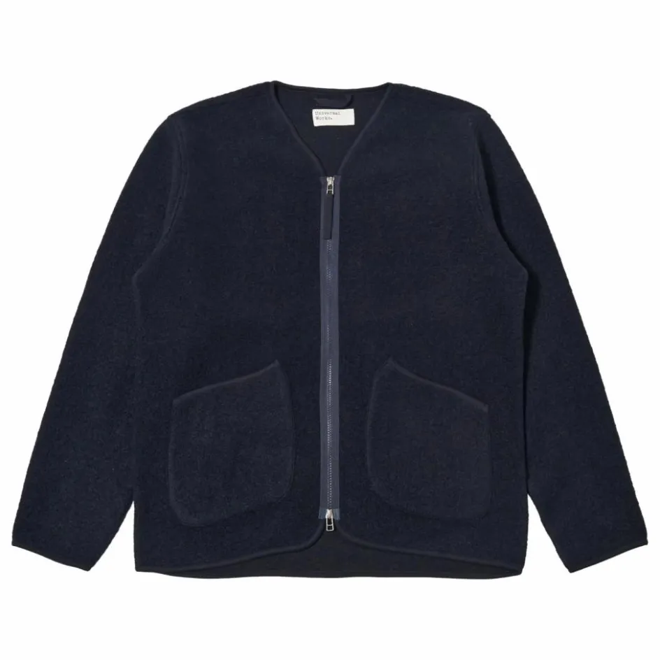 Sale Universal Works Veste Zippée Liner | Bleu marine