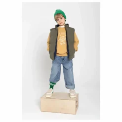 Hundred Pieces Veste Zippée sans manches réversible | Vert kaki