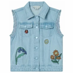 Clearance Stella McCartney Kids Vestes Sans Manches Jean | Bleu
